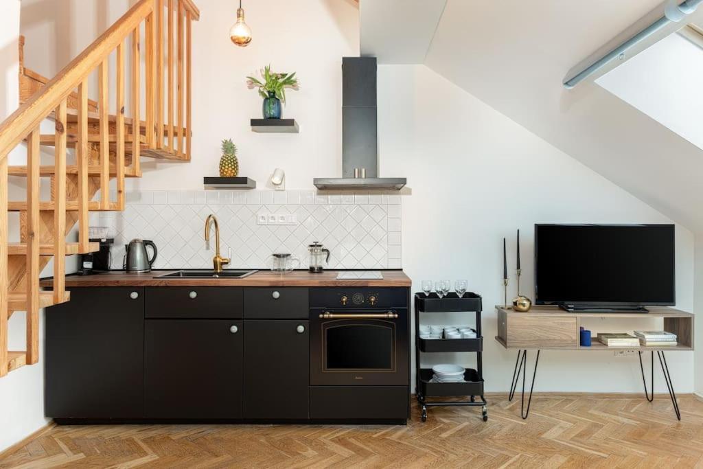 Ferienwohnung Utulny Apartman Blizko Centra Prahy Prag Exterior foto